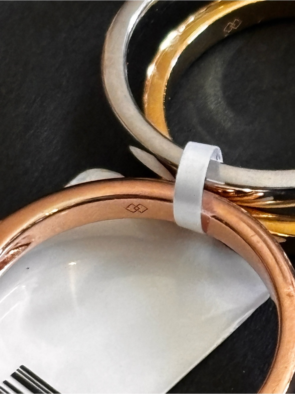 Stackable Multi-Color Pavé Band Rings - Natural Diamonds - Picture 8 of 8